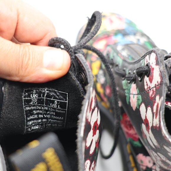 Doc Dr. Martens Sinclair Hi Floral Platform Boot Women's Size 5 Lace up Zip - Picture 3 of 12